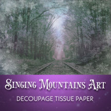 Escena Mágica de Bosque Invernal Decoupage