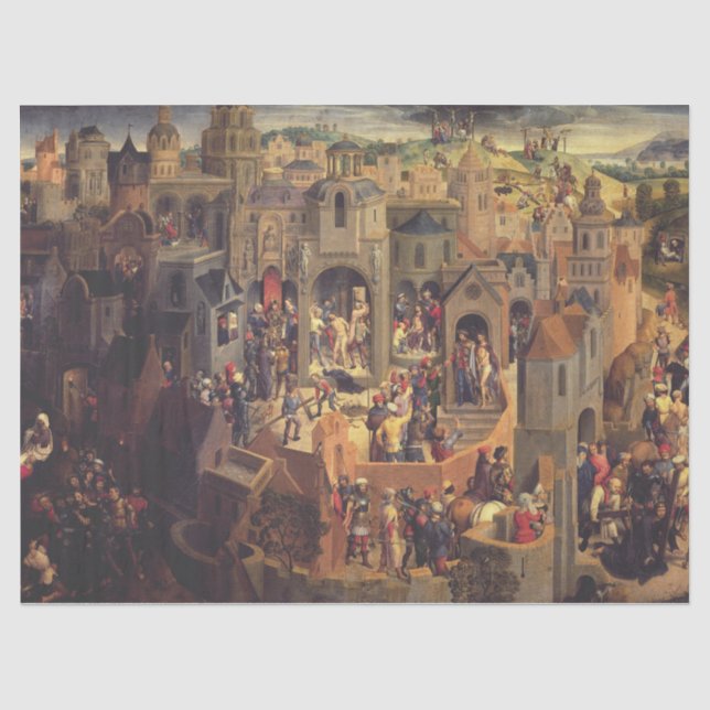 Papel De Seda Escenas de la Crucifixión de Cristo (Anverso)