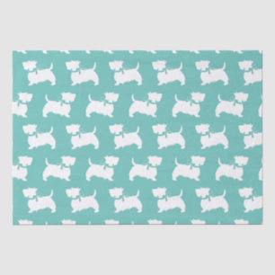 Papel De Seda Escocia Terrier Scotty Dog Tejido Escocés