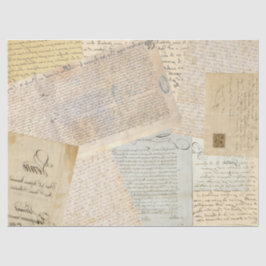 Papel De Seda Escritura a mano francesa incompleta