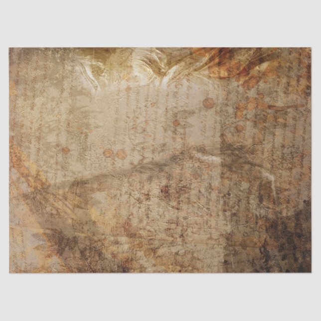 Papel De Seda Escritura a mano y Rosas de estilo antiguo (Anverso)