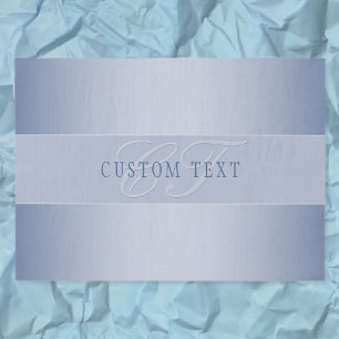Papel De Seda Escritura Elegante Editable En Monograma   Azul
