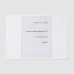 Papel De Seda Escritura francesa invertida para las invitaciones
