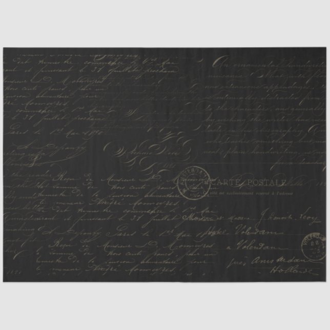 Papel De Seda Escritura manuscrita manuscrita de la descomposici (Anverso)