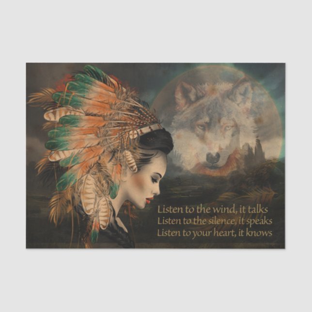 Papel De Seda Escucha el viento (Anverso)