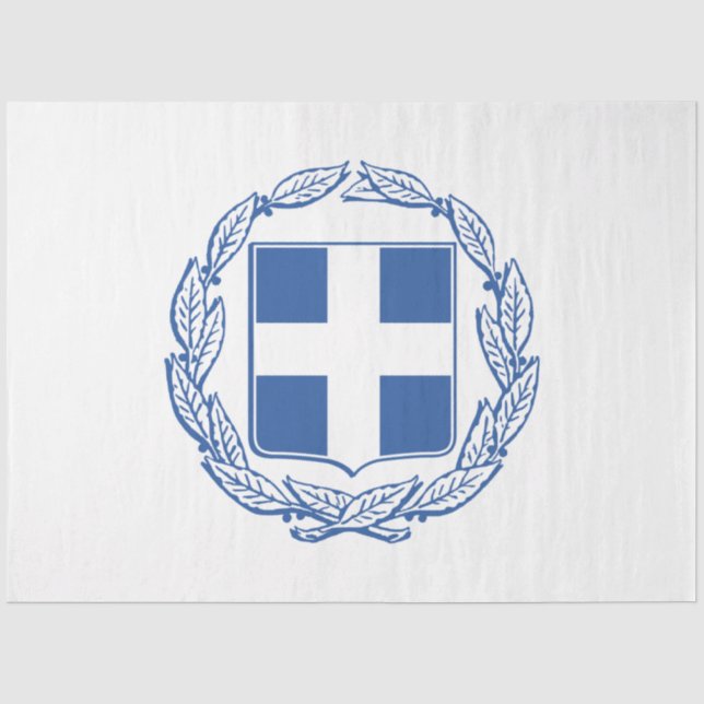 Papel De Seda Escudo de armas de Grecia (Anverso)