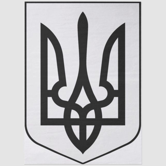 Papel De Seda Escudo de armas de Ucrania (Anverso)