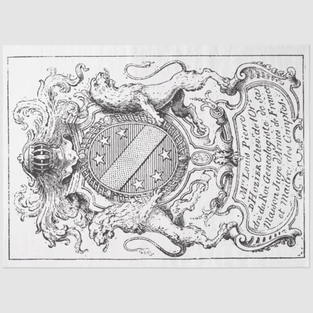 Papel De Seda Escudo de armas, leones (Anverso)