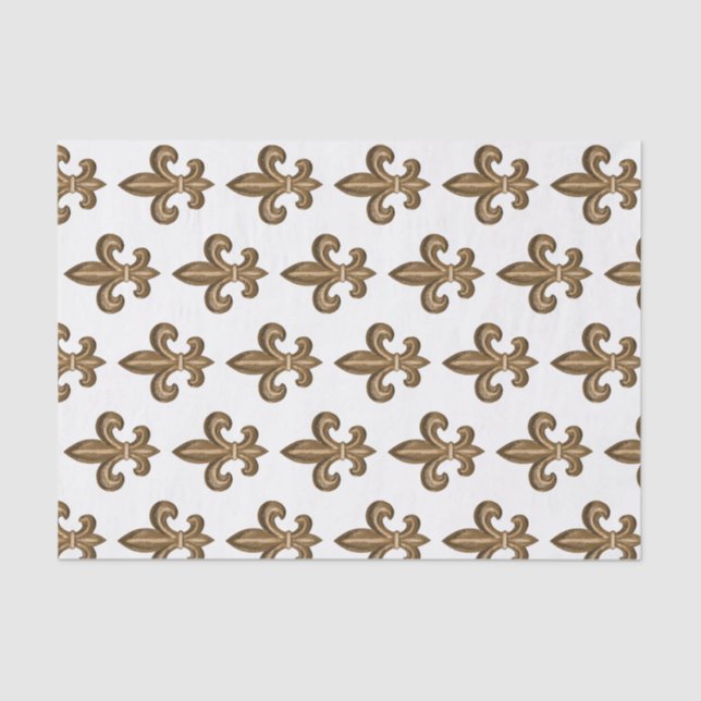 Papel De Seda Escudo del Golden Fleur de Lis (Anverso)