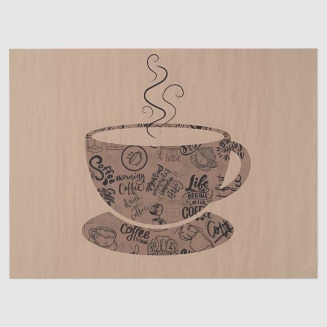 Papel De Seda Esencia Cálida de Cafetería (Anverso)
