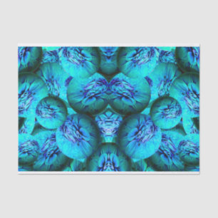 Papel De Seda Esferas turquesa y azul en óptica 3D