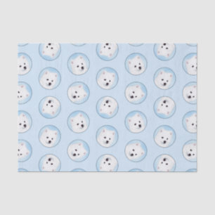 Papel De Seda Eskimo Estadounidense Eskie Puppy Pintando Cute Do