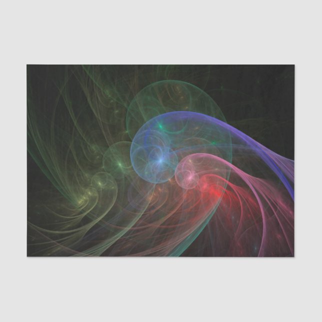 Papel De Seda Espacio de onda de arte abstracto (Anverso)