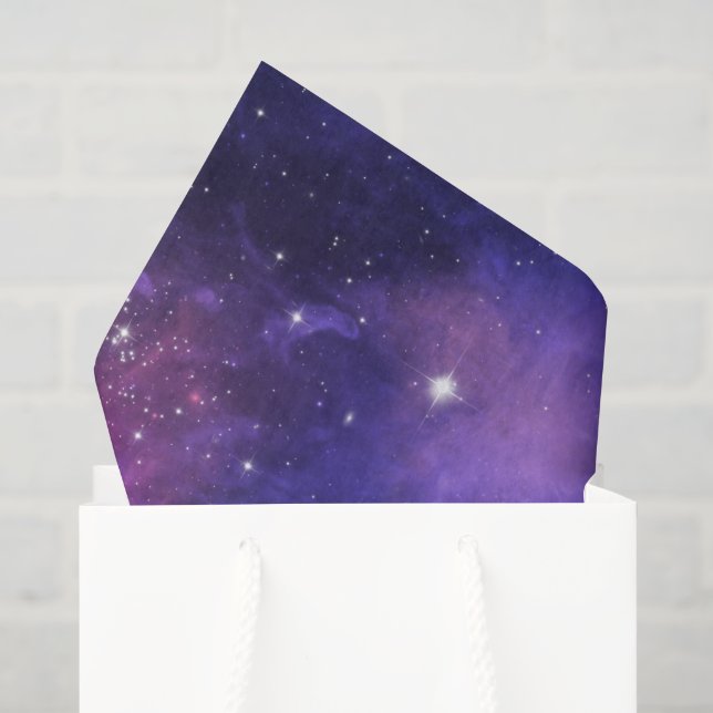 Papel De Seda Espacio Exterior Estrellas Universo Galaxia Eterni (Bolsa de regalo)
