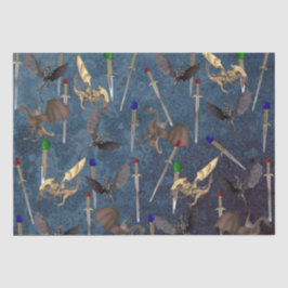 Papel De Seda Espada y dragón