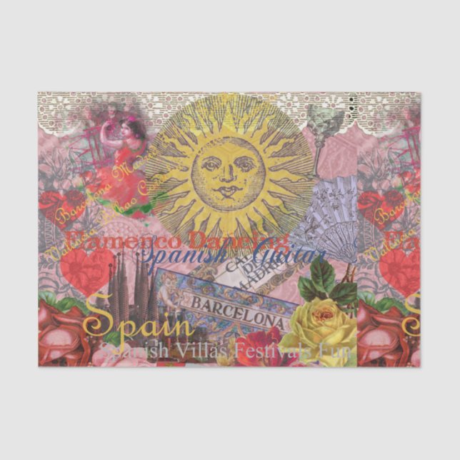 Papel De Seda España Sunshine español Travel Art (Anverso)