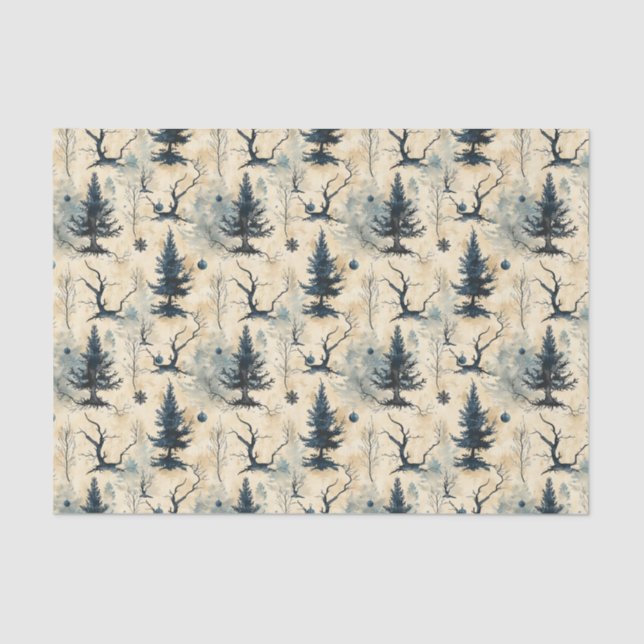 Papel De Seda Espantoso árbol de Navidad (Anverso)