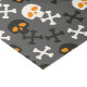 Papel De Seda Espantoso patrón de cráneos de Halloween en gris (Esquina)