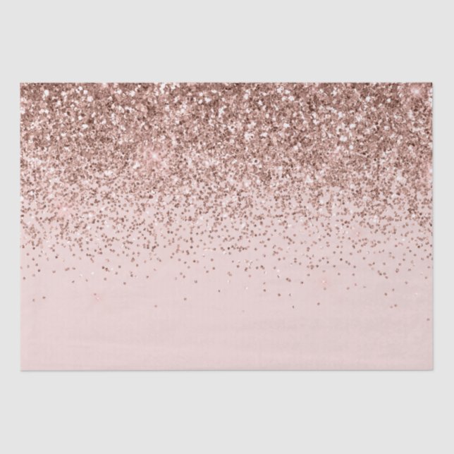Papel De Seda Esparkle Purpurina Rubor Rosa Gold (Anverso)