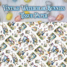 Papel De Seda Espectacular patrón de conejito de Semana Santa