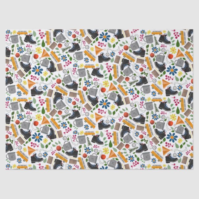 Papel De Seda Espectacular patrón de senderismo | Arte popular a (Anverso)