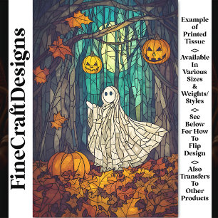 Papel De Seda Espectáculo de vidrio manchado caprichoso AB5 Deco