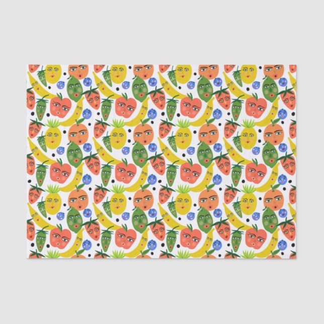 Papel De Seda Espectáculo divertido de ensaladas de frutas (Anverso)