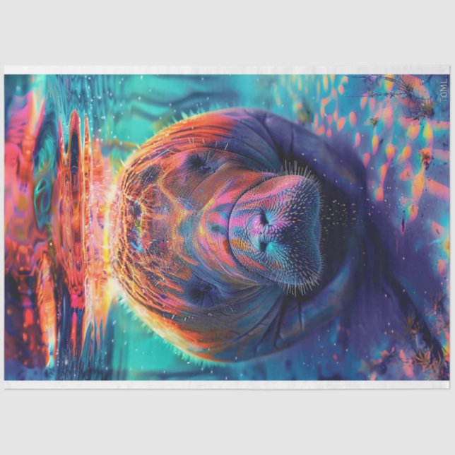 Papel De Seda Espectro de color Manatee Decoupage (Anverso)