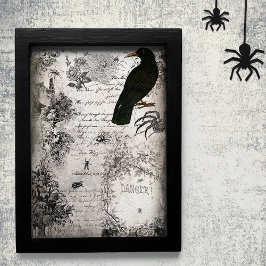 Papel De Seda Espeluznante araña de Halloween y raven efemera