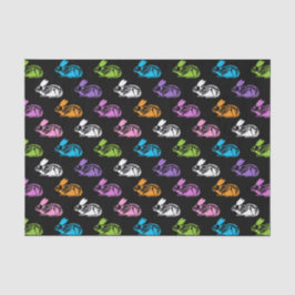 Papel De Seda Espeluznante Patrón de conejito de Pascua