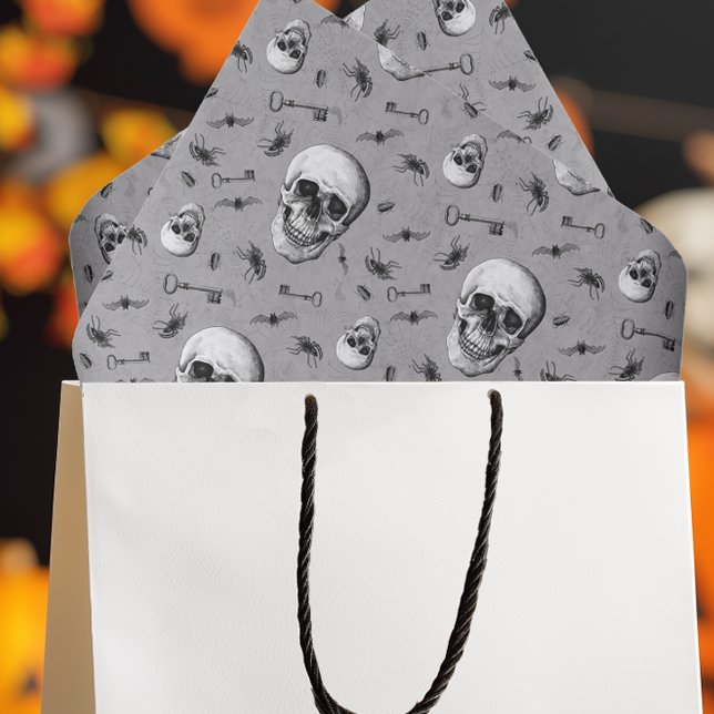 Papel De Seda Espeluznante y araña patrón Halloween (Spooky Halloween Tissue Paper for Gift Wrapping and Craft Projects)
