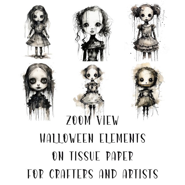 Papel De Seda Espeluznantes personajes de terror Chica para arte (Subido por el creador)