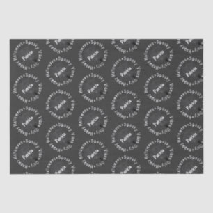 Papel De Seda Espeluznantes vibrantes blancos negros felices Hal