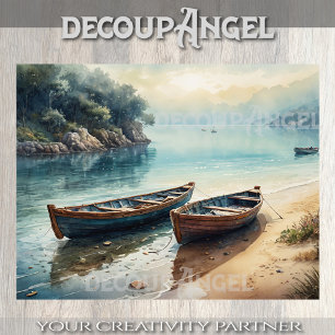 Papel De Seda Esperando el próximo viaje - Decoupage -