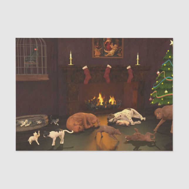 Papel De Seda Esperando la Navidad de Padre (Anverso)