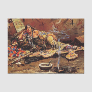 Papel De Seda “Esperando y enojada” de Charles M Russell