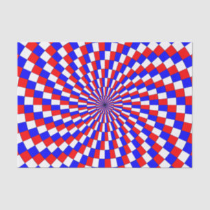 Papel De Seda Espiral azul blanco rojo de Kenneth Yoncich