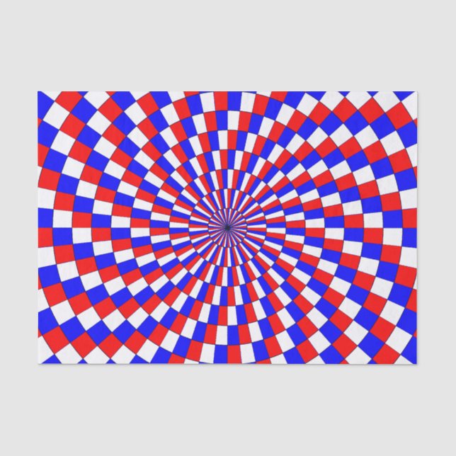 Papel De Seda Espiral azul blanco rojo de Kenneth Yoncich (Anverso)