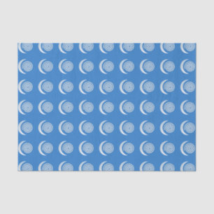 Papel De Seda Espiral de luna plateada sobre azul profundo