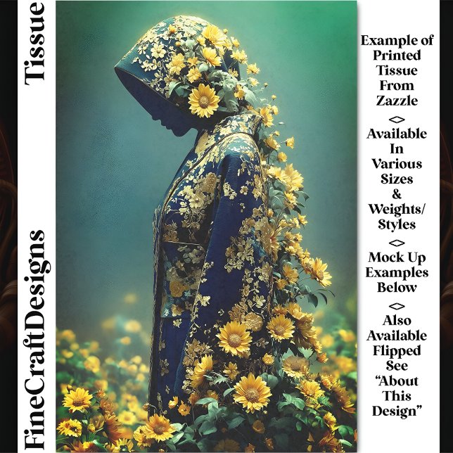 Papel De Seda Espíritu de girasol en desconchado de acero floral (Subido por el creador)