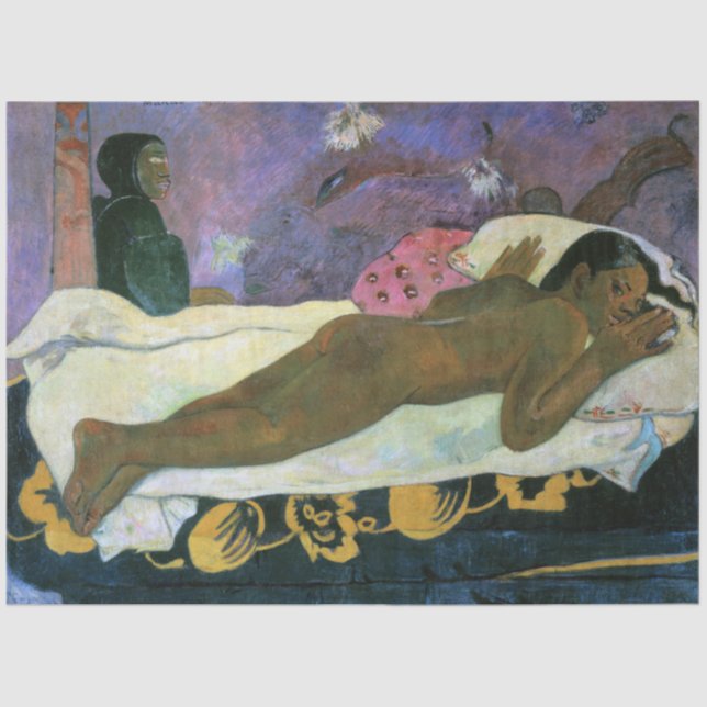 Papel De Seda Espíritu de los muertos mirando, Gauguin (Anverso)