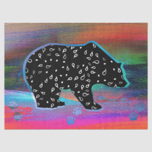 Papel De Seda Espíritu de oso negro Colores de luz del norte