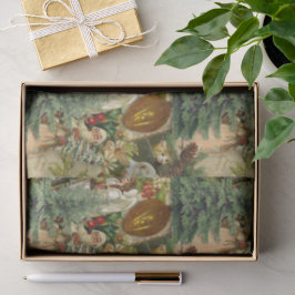 Papel De Seda Esplendor Victoriano de Navidad