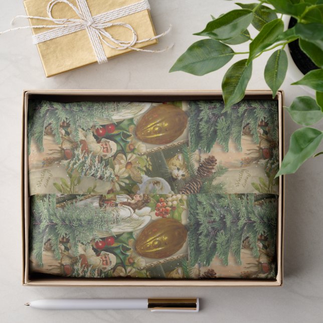Papel De Seda Esplendor Victoriano de Navidad (Regalo )