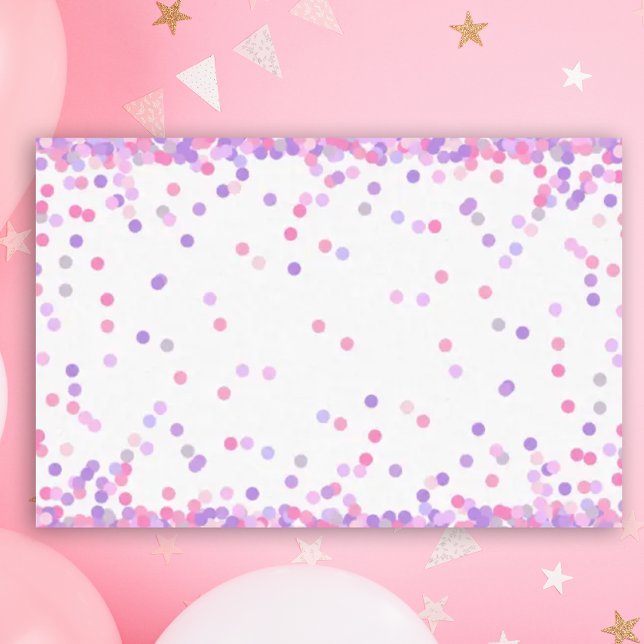 Papel De Seda Espolvorines de confeti rosa y morado (Pink and purple confetti tissue paper)