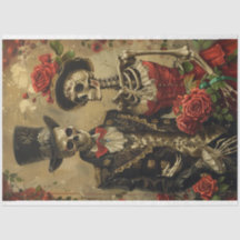 Esposa gótica esposa Skeleton Decoupage