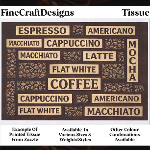 Papel De Seda Espresso Latte Cappuccino Collage FC7 Decoupage