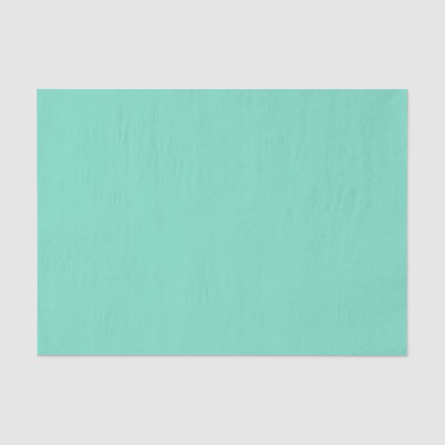 Papel De Seda Espuma de Mar Verde Acuático Sólido Rico (Anverso)