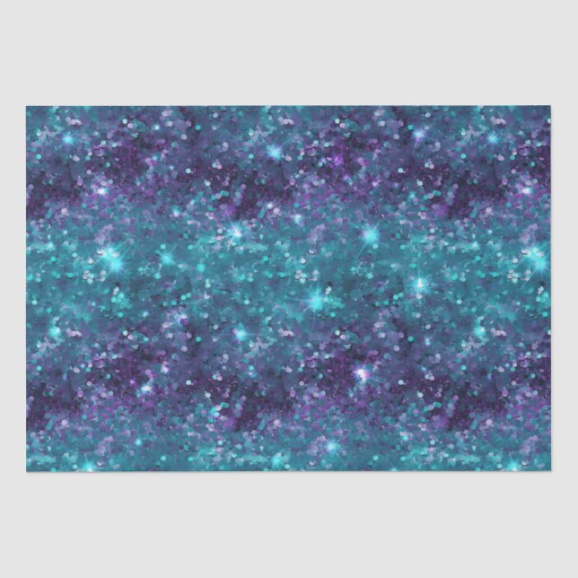 Papel De Seda Espuma de sirena de Aqua Púrpura (Anverso)