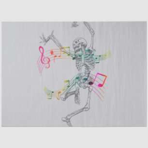 Papel De Seda esqueleto bailarín